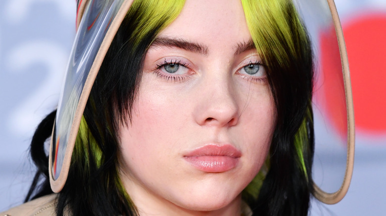 Billie Eilish green and black hair