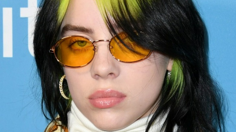 Billie Eilish green and black hair