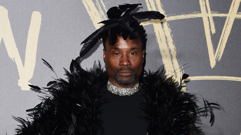 Billy Porter in feathers 