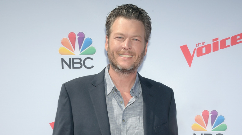 Blake Shelton poses during event for The Voice