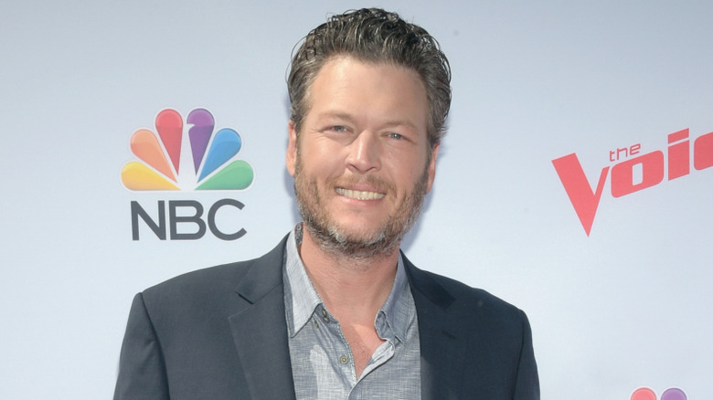 Blake Shelton poses during event for The Voice