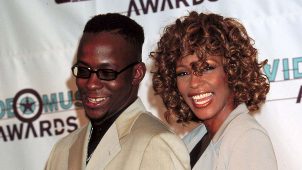 Bobby Brown and Whitney Houston at the VMAs