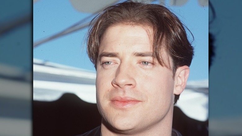 Brendan Fraser looking away