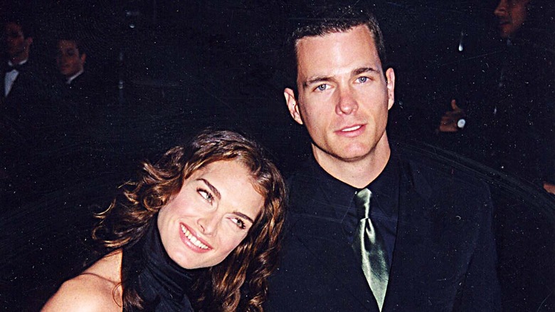 Brooke Shields leaning her head on David Strickland's shoulder