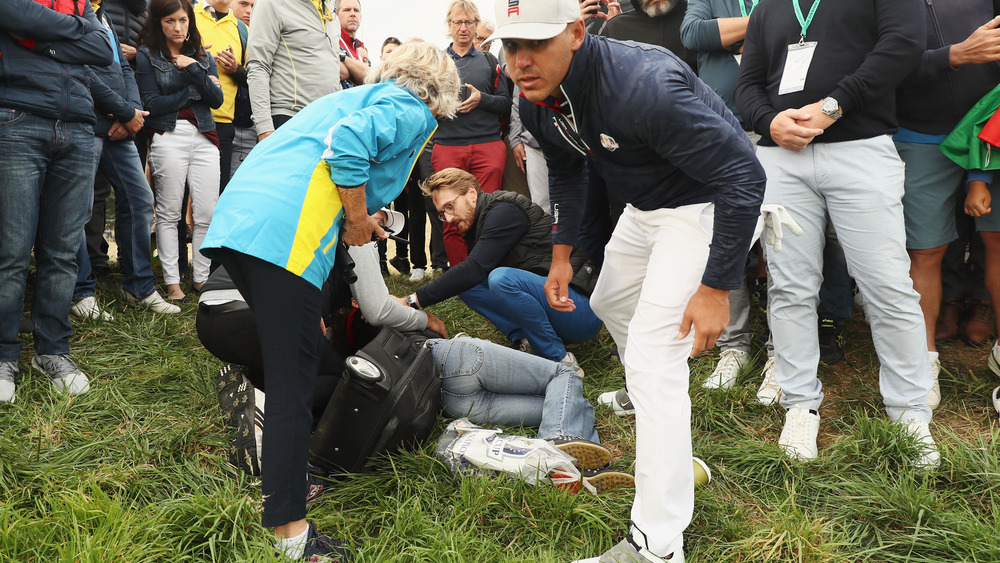 Brooks Koepka checks in on the fan he injured 