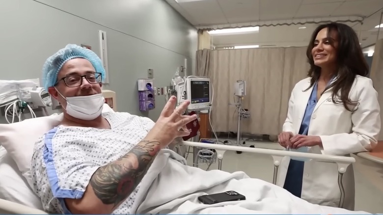 Carson Daly in the hospital getting ready for surgery