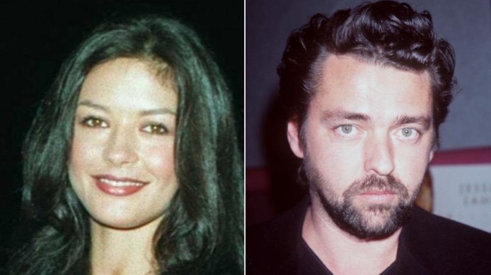 Split image of Catherine Zeta-Jones and Angus Macfadyen