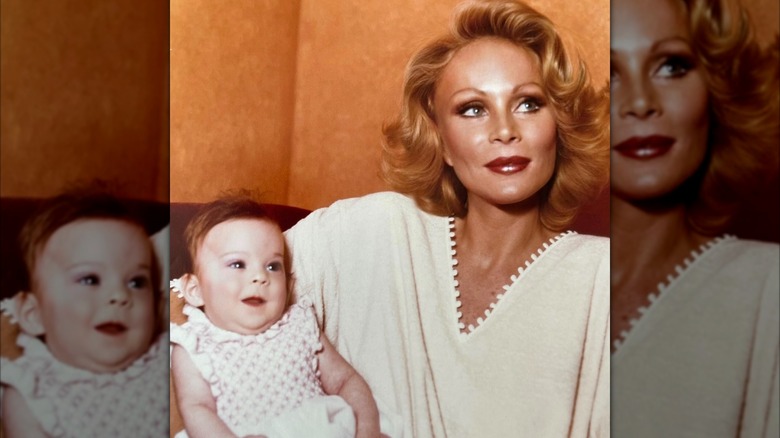 Old photograph of Jocelyn Wildenstein and her daughter