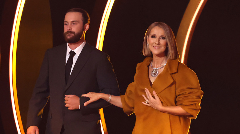 René-Charles Angélil and Celine Dion at Grammys