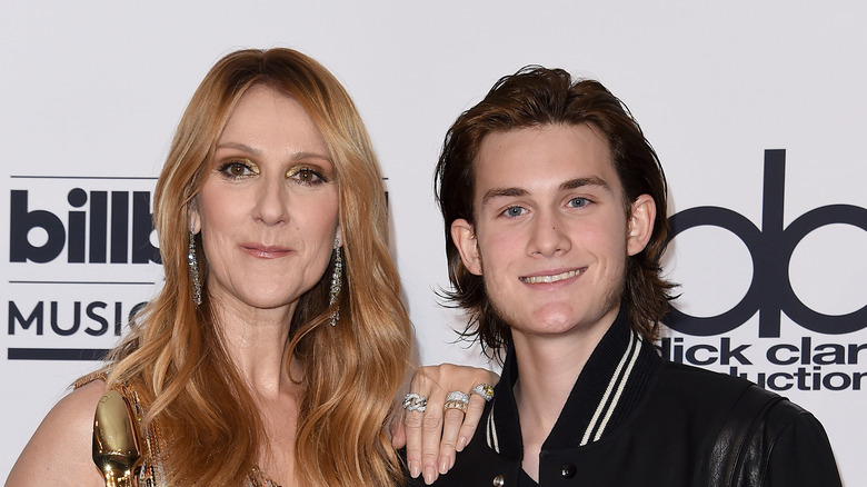 Celine Dion and René-Charles Angélil on red carpet