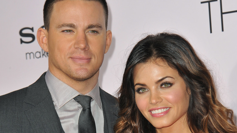 Channing Tatum and Jenna Dewan smile