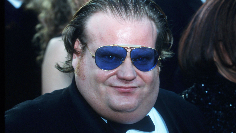 Chris Farley wearing sunglasses