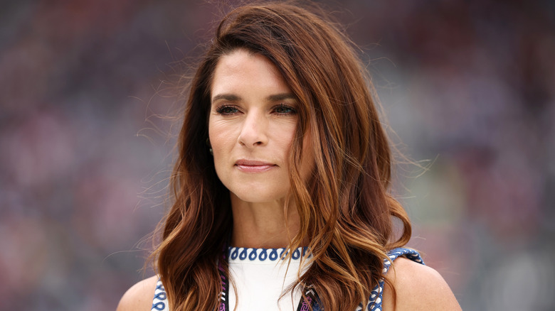 Danica Patrick looks serious at the 2024 F1 Grand Prix of Mexico