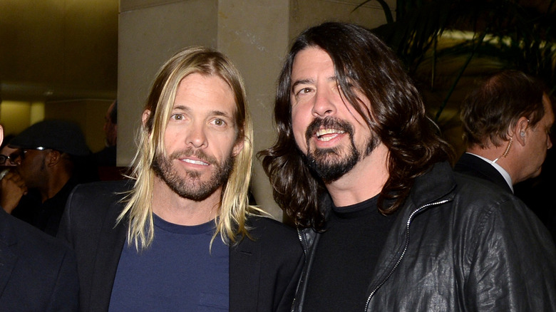 Taylor Hawkins and Dave Grohl smiling