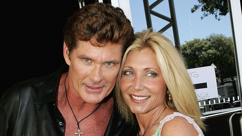 David Hasselhoff smiling and posing with second wife Pamela Bach