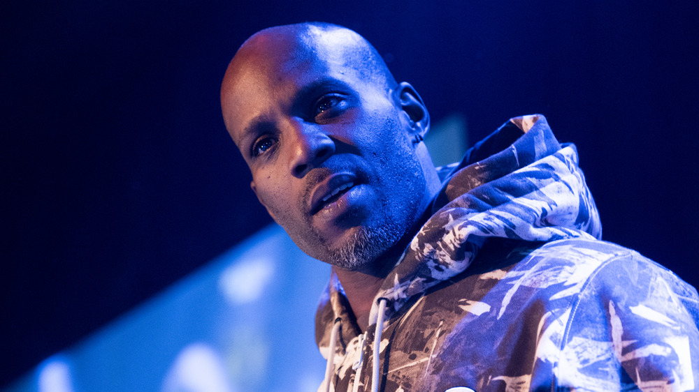 DMX performing on stage