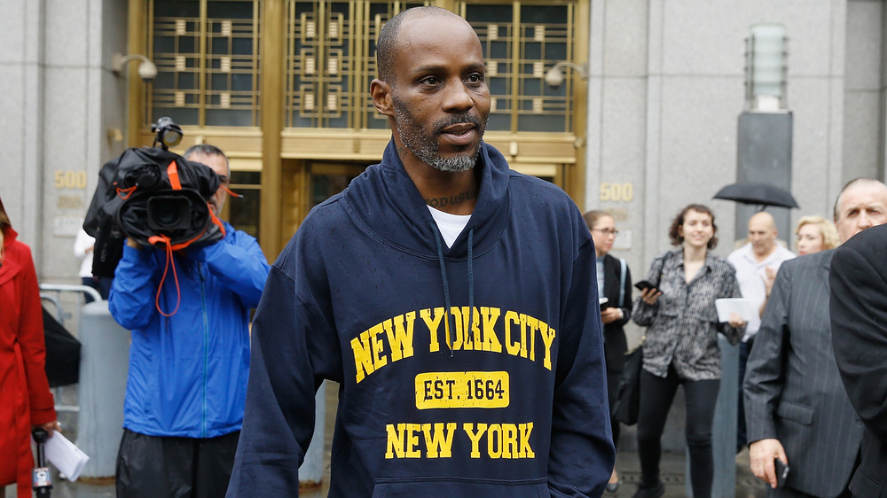 DMX walking out of court