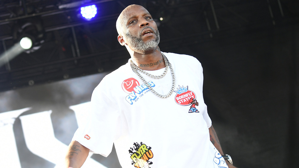 DMX performing on stage