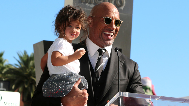 Jasmine and Dwayne Johnson in 2017