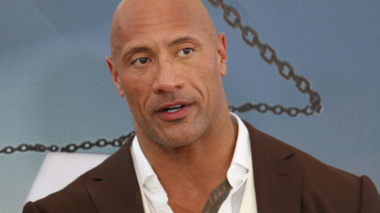 Dwayne Johnson on a 2019 red carpet