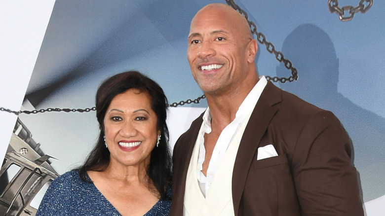 Ata Johnson and Dwayne Johnson in 2019