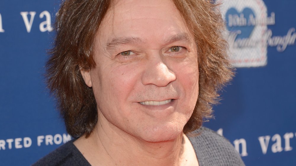 Eddie Van Halen smiling a charity event in LA in 2013