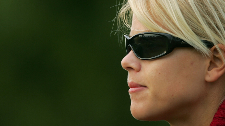 Elin Nordegren wearing sunglasses