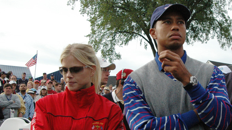 Elin Nordegren and Tiger woods attend an event together