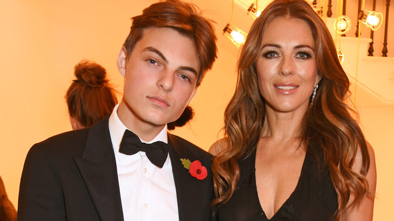 Elizabeth Hurley with son Damian