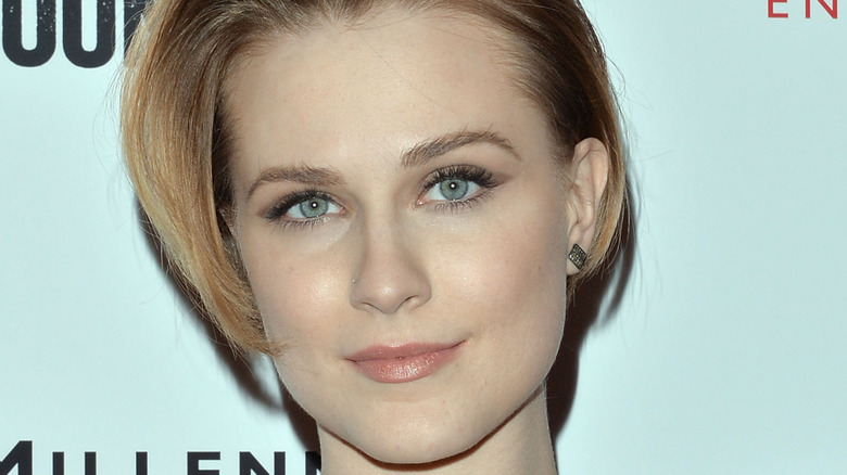 Evan Rachel Wood with short blonde hair