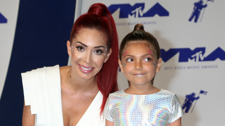 Farrah Abraham and her daughter Sophia, posing together