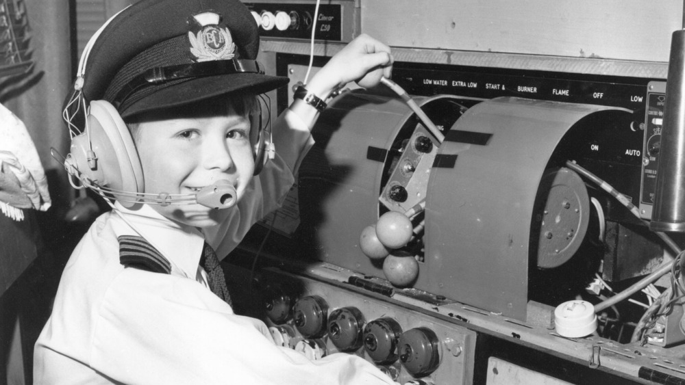 Young Gary Oldman at a home-made control panel