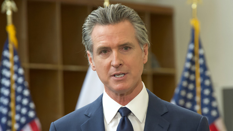 Gavin Newsom speaks in 2025