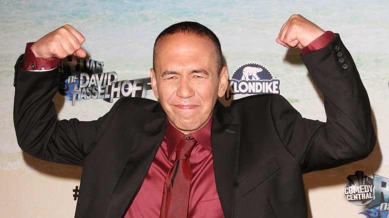 Gilbert Gottfried raising arms