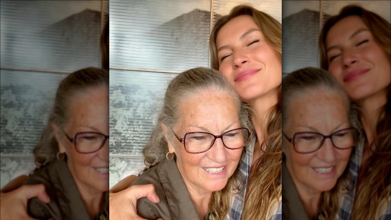 Gisele Bündchen hugging her mother Vânia Nonnenmacher