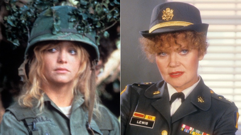 Goldie Hawn and Eileen Brennan split image in Private Benjamin