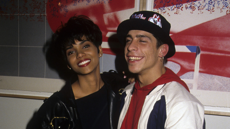 Halle Berry and singer Danny Wood, smiling