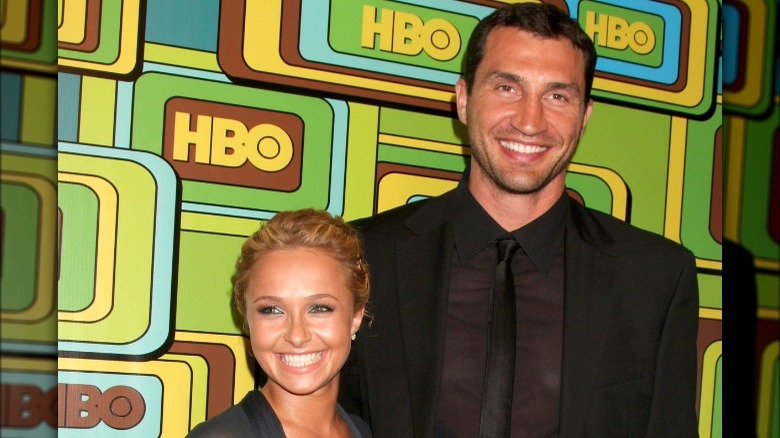 Hayden Panettiere and Wladimir Klitschko smiling