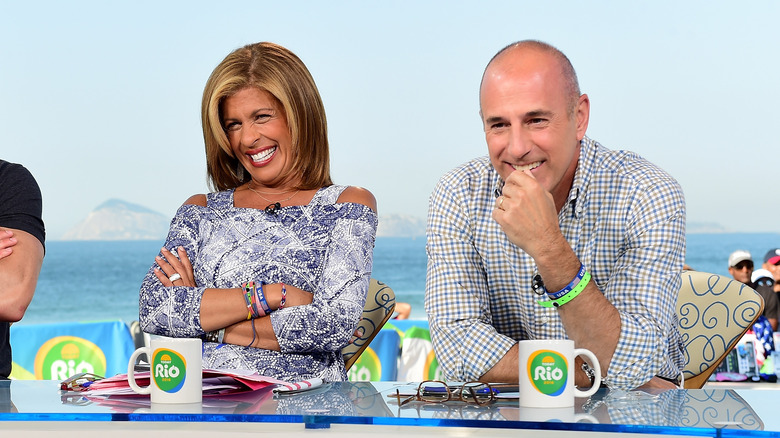 Hoda Kotb and Matt Lauer co-hosting Today show