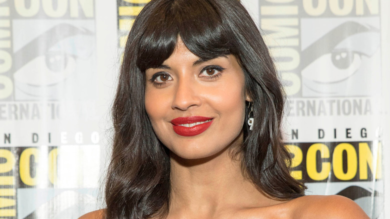 Jameela Jamil smiling  