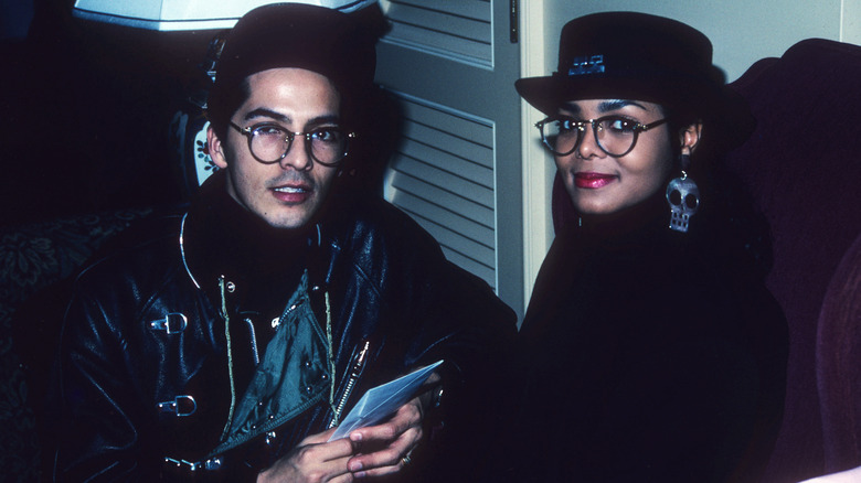 René Elizondo Jr. and Janet Jackson posing