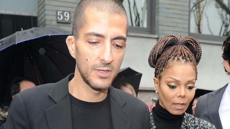 Wissam El Mana and Janet Jackson looking down