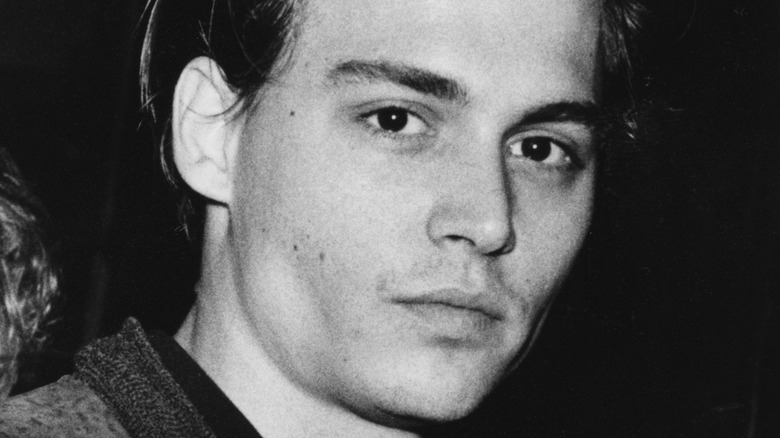 Young Johnny Depp at an event 