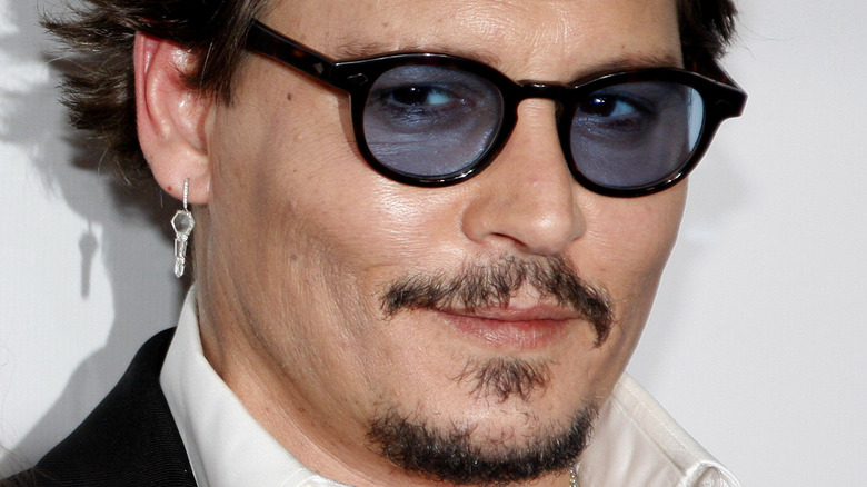 Johnny Depp smirking