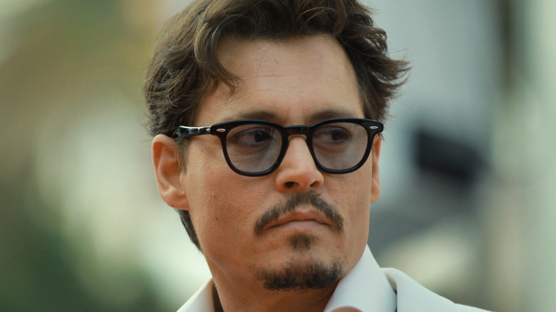 Johnny Depp looking to the side