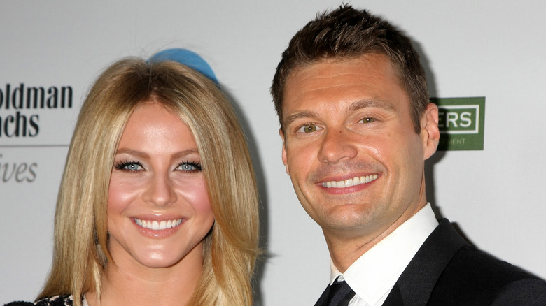 Julianne Hough poses with Ryan Seacrest