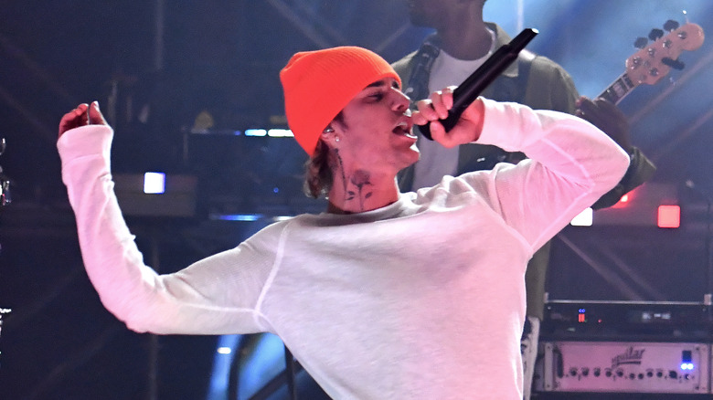 Justin Bieber performing