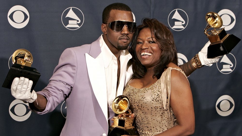 Kanye West and Donda West at the 2006 Grammys