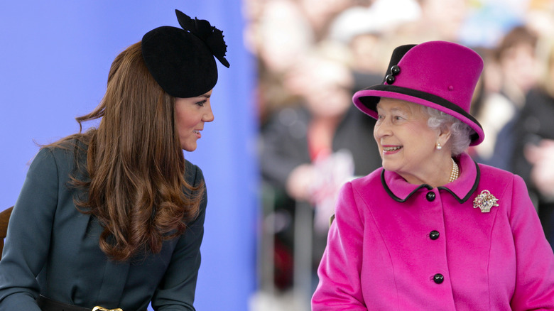 Kate Middleton with Queen Elizabeth II