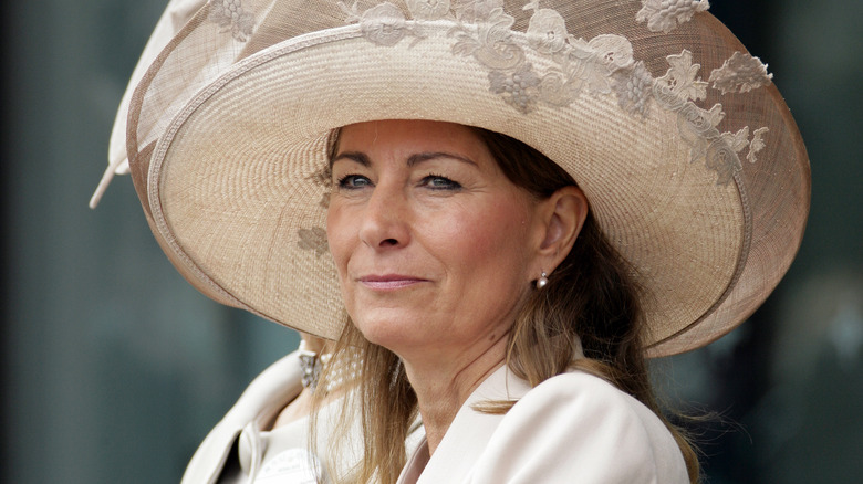 Carole Middleton wearing hat